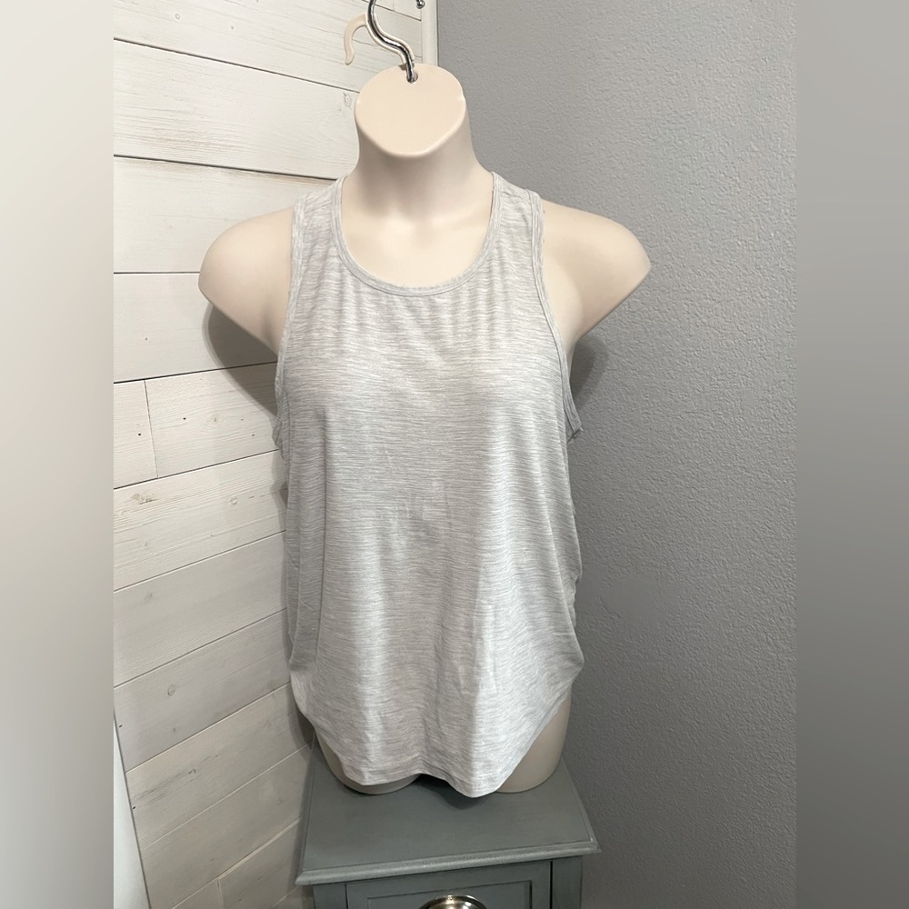 Adorable grey open back tank